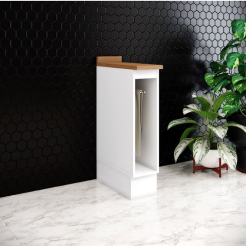 Armário Porta Toalha Americana Henn 20 Cm com Tampo para Cozinha