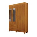 Ver imagem 1 de Guarda Roupa Solteiro Recife New 4 Portas 2 Gavetas MDF MDP com Espelho Cinamomo Leifer Móveis