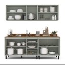 Ver imagem 5 de Armário de Cozinha Modulada Completa 4 Peças 200cm com Tampo 250040 Koya Politorno Móveis