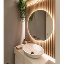 Ver imagem 2 de Espelho Redondo 70cm X 70cm Lapidado com Led:branco Frio a Pilha