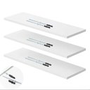 Ver imagem 3 de Prateleira MDF Branco 60x20cm Kit 03 Suporte Invisível Flutuante para Loja Casa Quarto Escritorio
