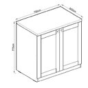 Ver imagem 3 de Comoda 100% Mdf Infinity 2 Portas Savana Branco Estilo Americano