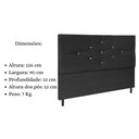 Ver imagem 6 de Cabeceira Cama Solteiro 90 Cm Camboriú Suede Preto e Frame