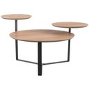 Ver imagem 4 de Kit Mesa de Centro e Mesa Lateral para Sala Pés Metálicos Dari A03 Hanover Preto - Lyam Decor