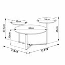 Ver mais imagens de Kit Mesa de Centro e Mesa Lateral para Sala Pés Metálicos Dari A03 Hanover Preto - Lyam Decor