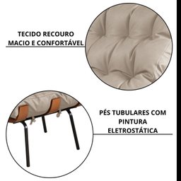Poltrona para Sala de Estar com Puff Costela - 5