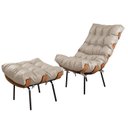 Ver imagem 3 de Poltrona para Sala de Estar com Puff Costela