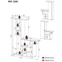 Ver imagem 5 de Tábua de Passar com Armário Multiuso 2 Portas Multimóveis