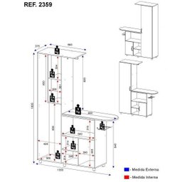 Tábua de Passar com Armário Multiuso 2 Portas Multimóveis - 5 Tábua de Passar com Armário Multiuso 2 Portas Multimóveis - 5