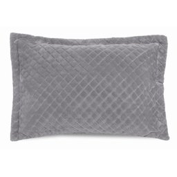 Porta Travesseiro Inove Plush Liso - Cor Cinza claro - 1