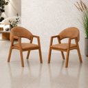 Ver imagem 5 de Conjunto Mesa de Jantar 1,60m com Tampo Off-White e 4 Cadeiras em Corino Caramelo – Linha Evo