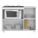Ver imagem 2 de Balcão para Cooktop 5 Bocas e Micro-Ondas 2 Portas Multiuso Multimóveis