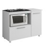 Balcão para Cooktop 5 Bocas e Micro-Ondas 2 Portas Multiuso Multimóveis - 3