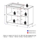 Ver imagem 4 de Balcão para Cooktop 5 Bocas e Micro-Ondas 2 Portas Multiuso Multimóveis