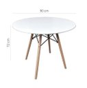 Ver imagem 2 de Mesa Eiffel Wood Tampo De Madeira 90 Cm:Branco