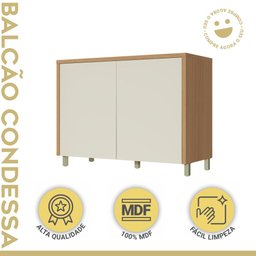 Balcão de Cozinha 2 Portas 120cm Nesher Condessa Mdf Carvalho/greige - 5