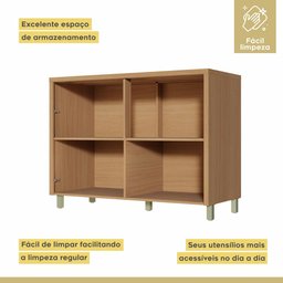 Balcão de Cozinha 2 Portas 120cm Nesher Condessa Mdf Carvalho/greige - 8