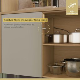 Balcão de Cozinha 2 Portas 120cm Nesher Condessa Mdf Carvalho/greige - 10