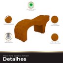 Ver imagem 6 de Maca Estofada Capitone Reclinável Julia para Estetica Facial Sombrancelha e Cílios Suede