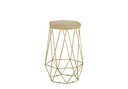 Ver imagem 2 de Kit com 2 Banqueta Rubi Dourado Veludo Bege - Fdecor