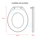 Ver imagem 4 de Tampa de Assento Vaso Sanitário Comfort Envolvente Metasul Cinza Claro