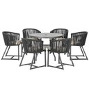 Ver imagem 1 de Mesa e 6 Cadeiras e Noronha Preto E6 Trama Original Preto