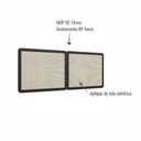 Ver imagem 4 de Cabeceira Cama Casal 160cm e 2 Mesas de Cabeceira com Gaveta Cor:nero com Dourado