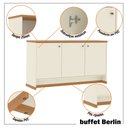 Ver mais imagens de Aparador Buffet 3 Portas Sala de Jantar Berlin - Vianossa