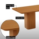 Ver imagem 6 de Mesa de Jantar Eloise Lira 180cm Tampo MDF Canto Copo Laminado com 6 Cadeiras Moderna Mobília