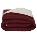 Ver imagem 7 de Kit Edredom King Coberdrom Soft Hipercal/sherpa 5 Peças - Vermelho - 100% Poliéster
