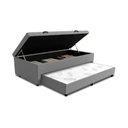 Ver imagem 5 de Conjunto Base Box Baú Solteiro Prince com Cama Auxiliar e Colchão Hellen Confort D33 88x188x75
