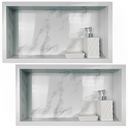 Ver imagem 3 de Nicho Porcelanato Branco Marmo Douro Polido 02 Unid 60x32cm