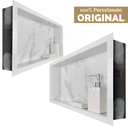 Ver imagem 5 de Nicho Porcelanato Branco Marmo Douro Polido 02 Unid 60x32cm