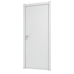 Porta Lisa Fundo Branco 210X82 Desmontada Completa Bat Pinus 12cm - 1