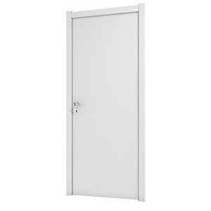 Porta Lisa Fundo Branco 210X82 Desmontada Completa Bat Pinus 12cm