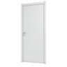 Porta Lisa Fundo Branco 210X82 Desmontada Completa Bat Pinus 12cm - 1