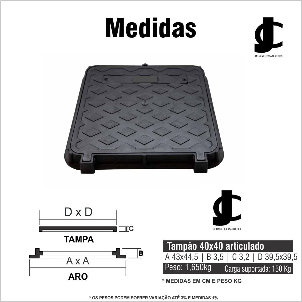 Tampa Pvc Esgoto Elétrica Caixa Passagem 40x40 Articulada - 2