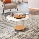 Ver imagem 3 de Home Suspenso Zenith Cinamomo Off White com Mesa de Centro Sky com Tampo de Vidro Cinamomo - Hb Mó