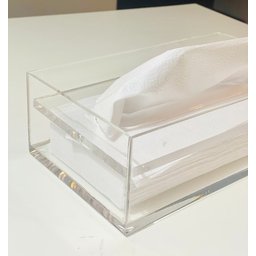 Caixa Porta Lenços De Papel Interfolha Acrilico Cristal Top - 4