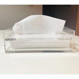 Caixa Porta Lenços De Papel Interfolha Acrilico Cristal Top - 3