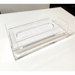 Caixa Porta Lenços De Papel Interfolha Acrilico Cristal Top - 5