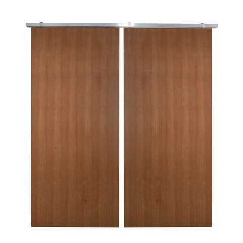 Porta Dupla de Correr P- Verniz Kit Alumínios 210x120