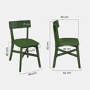 Ver imagem 7 de Conjunto Mesa Espanha Tampo em MDF Cadeiras Paris Castanho e Verde 110cm