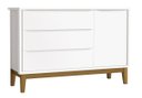 Ver imagem 4 de Jogo de Quarto para Bebê Completo 3 Portas Classic New Branco Fosco com Madeira - MoveisAqui