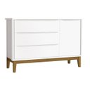 Ver imagem 4 de Jogo de Quarto para Bebê Completo 3 Portas Classic New Branco Fosco com Madeira - MoveisAqui