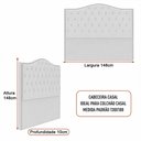 Ver imagem 2 de Cabeceira para Cama Box Casal 148cm Diesis Veludo Nobre Avelã - Sallar Home