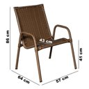 Ver imagem 3 de Cadeira Area, Jardim, Quintal Cor Envelhecido - Kit 4 Peças