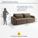 Ver imagem 3 de Sofá Cama 3 Lugares Retrátil e Reclinável 196cm Montreal