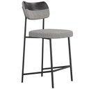 Ver imagem 6 de Kit 08 Banquetas Baixa Bar Cozinha Sala Jantar Preto Elira L02 Couríssimo Preto Linho Cinza - Lyam