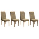 Ver imagem 1 de Kit 4 Cadeiras de Cozinha 2cad153ea 4 Un Eucalipto Suede Bege A036